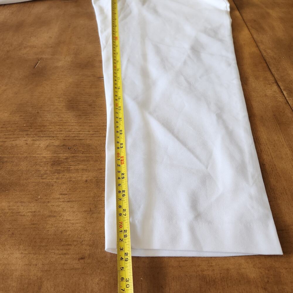 J. Jill Pants Women's 20W White Cotton Blend Coastal Chic Resort Wear Straight - Picture 16 of 16
